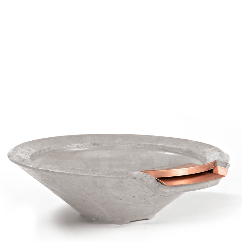 Pebble Tec 33" Cone Fire & Water Bowl - Natural Textured - Outdoor Fire and Patio