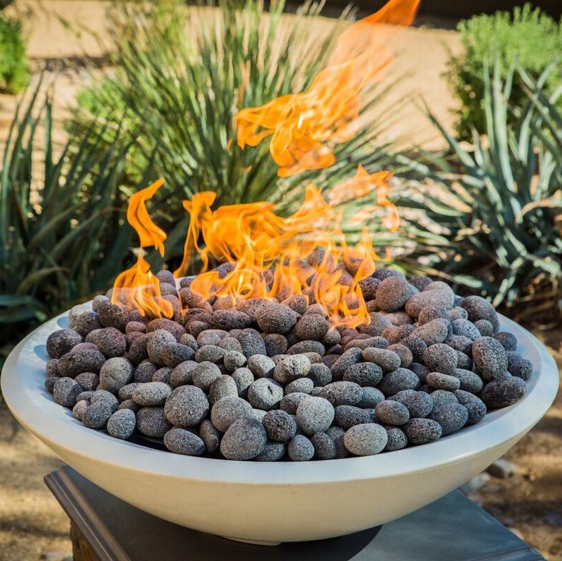Pebble Tec 33" Round Fire Bowl - Honed Smooth - Outdoor Fire and Patio