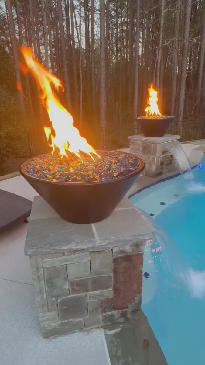 Slick Rock Concrete Fire Bowl - Ridgeline Conical – Outdoor Fire and Patio