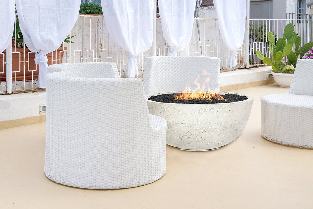 Prism Hardscapes Moderno 1 | 39" Concrete Fire Bowl - Outdoor Fire and Patio