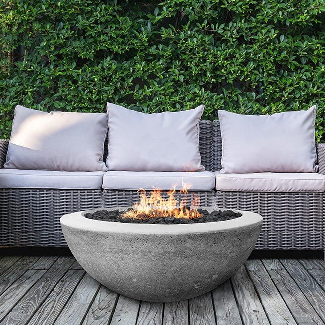 Prism Hardscapes Moderno 2 | 29" Concrete Fire Bowl - Outdoor Fire and Patio