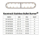 Load image into Gallery viewer, Racetrack Stainless Steel Bullet Burner | Premium Fire Pit Burner - Outdoor Fire &amp; Patio