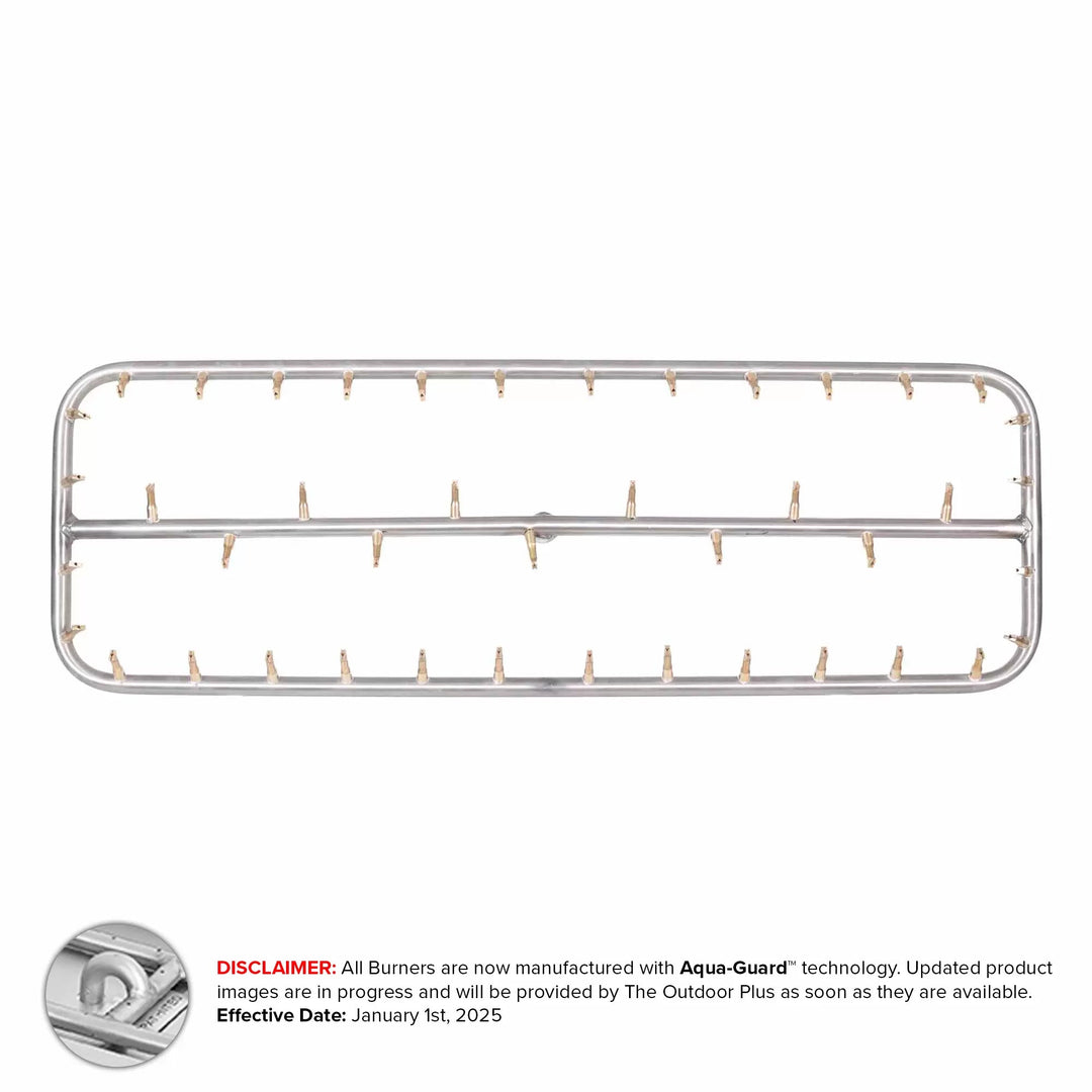 Rectangle Stainless Steel Bullet Burner - Outdoor Fire & Patio