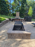 Load image into Gallery viewer, Rectangular Fire Pit Screen with Hinged Door - Carbon Steel - Outdoor Fire and Patio