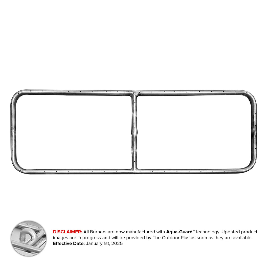 Rectangular Gas Fire Pit Burner - Outdoor Fire & Patio