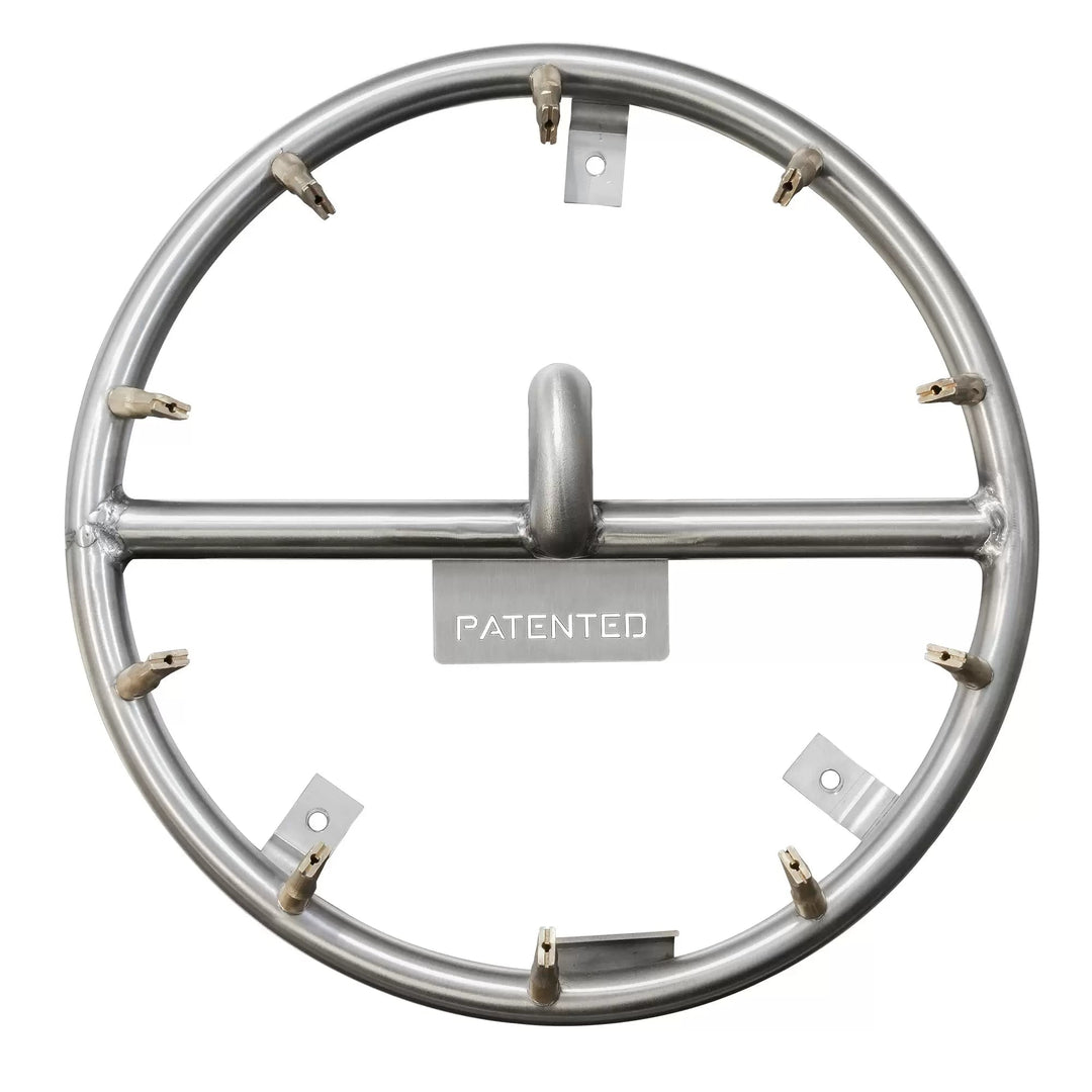Round Stainless Steel Bullet Burner - Outdoor Fire & Patio