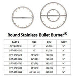 Load image into Gallery viewer, Round Stainless Steel Bullet Burner - Outdoor Fire &amp; Patio