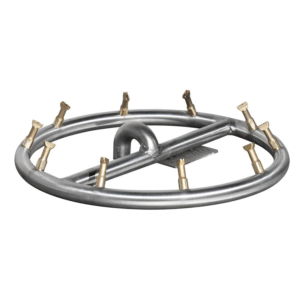 Round Stainless Steel Bullet Burner - Outdoor Fire & Patio