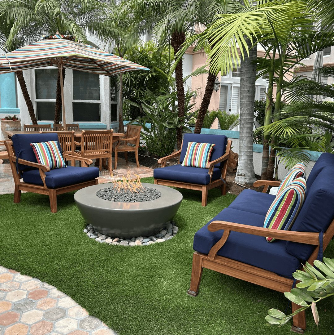 Sedona Fire Pit Table Wide Ledge - Outdoor Fire and Patio