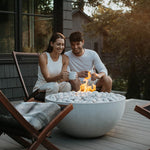 Load image into Gallery viewer, Serenade 32" Round Concrete Gas Fire Bowl - Outdoor Fire and Patio
