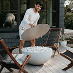 Load image into Gallery viewer, Serenade 32" Round Concrete Gas Fire Bowl - Outdoor Fire and Patio