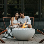 Load image into Gallery viewer, Serenade 32" Round Concrete Gas Fire Bowl - Outdoor Fire and Patio