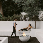 Load image into Gallery viewer, Serenade 32" Round Concrete Gas Fire Bowl - Outdoor Fire and Patio