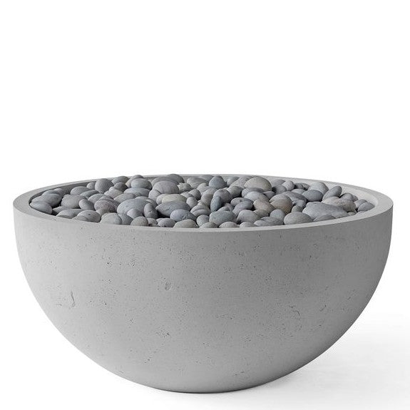 Serenade 32" Round Concrete Gas Fire Bowl - Outdoor Fire and Patio