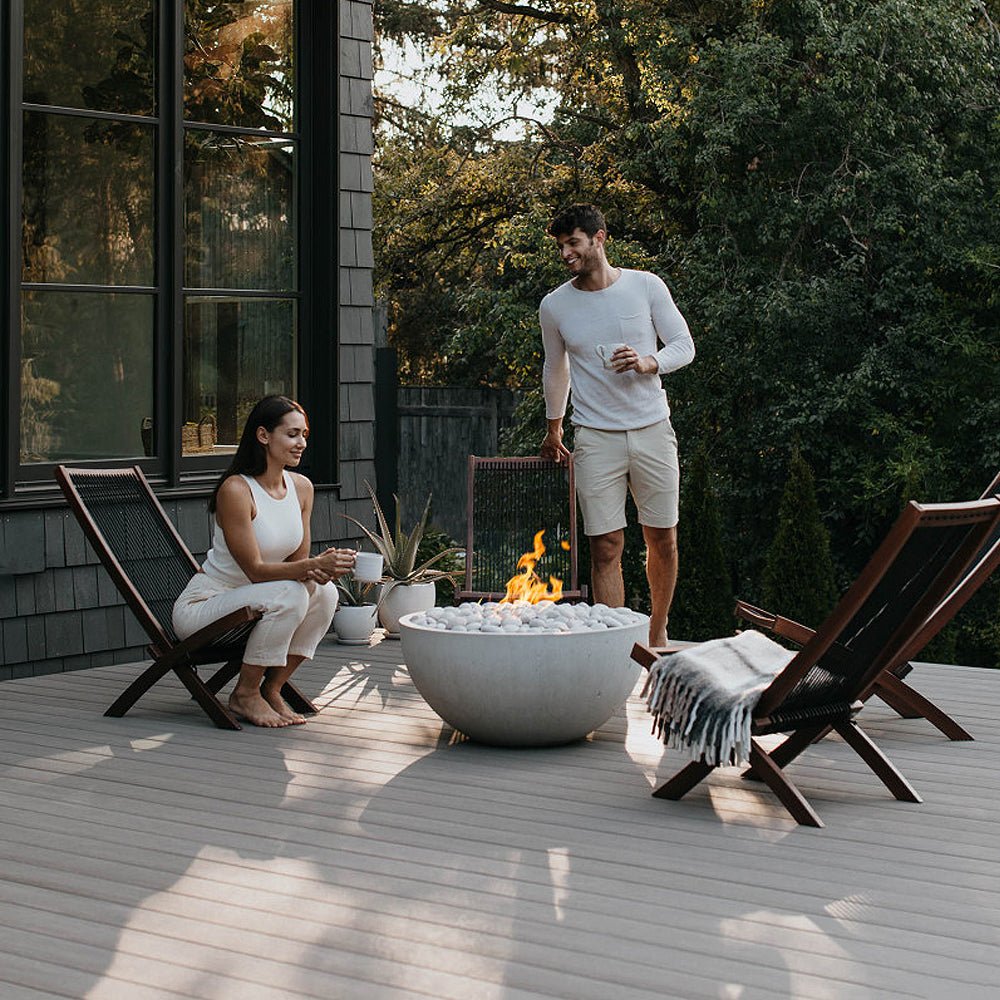 Serenade 32" Round Concrete Gas Fire Bowl