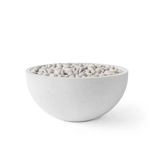 Serenade 32" Round Concrete Gas Fire Bowl - Outdoor Fire and Patio