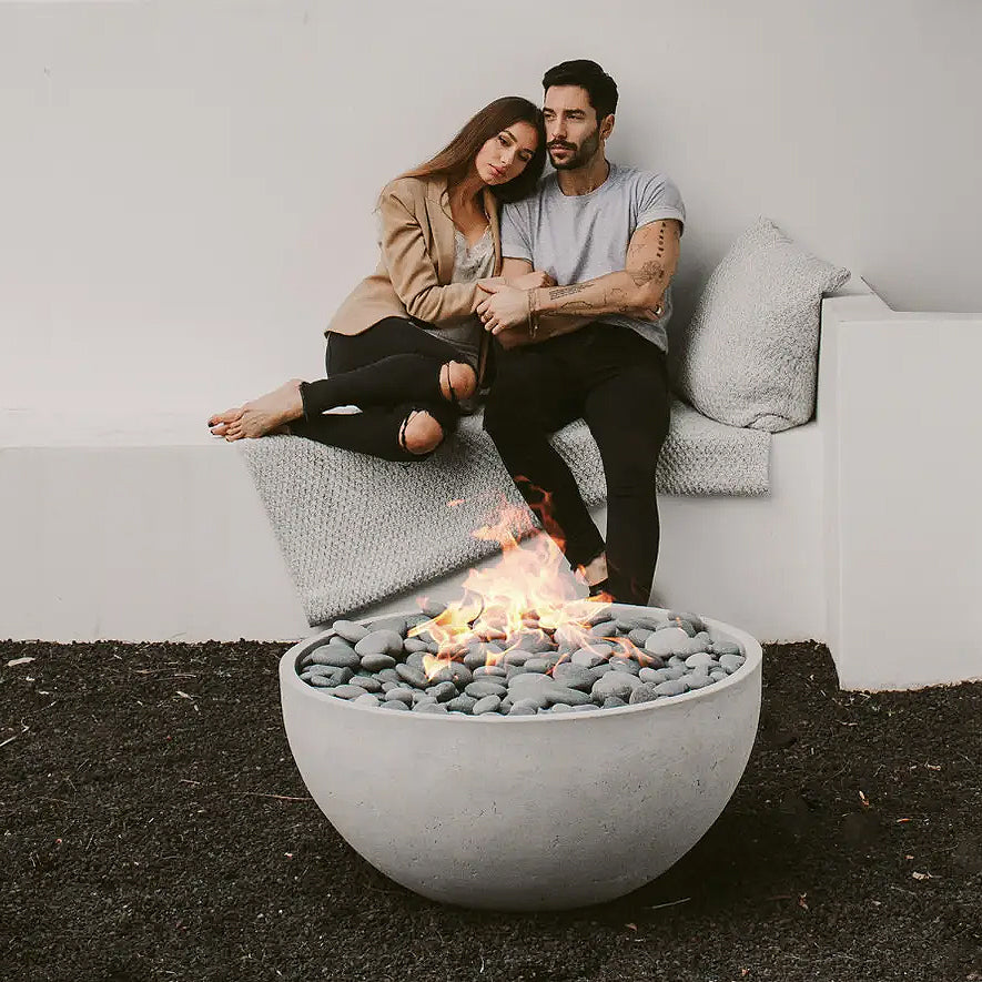 Serenade 32" Round Concrete Gas Fire Bowl