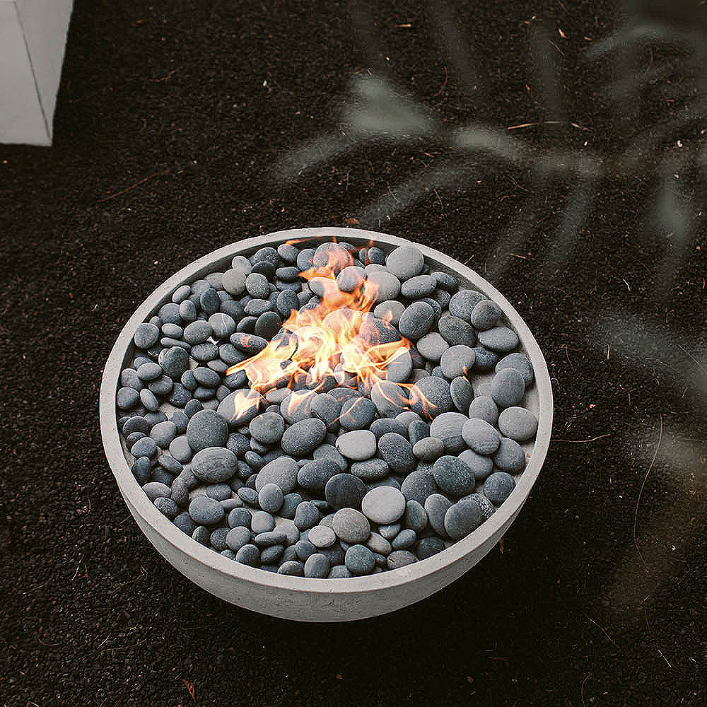Serenade 32" Round Concrete Gas Fire Bowl