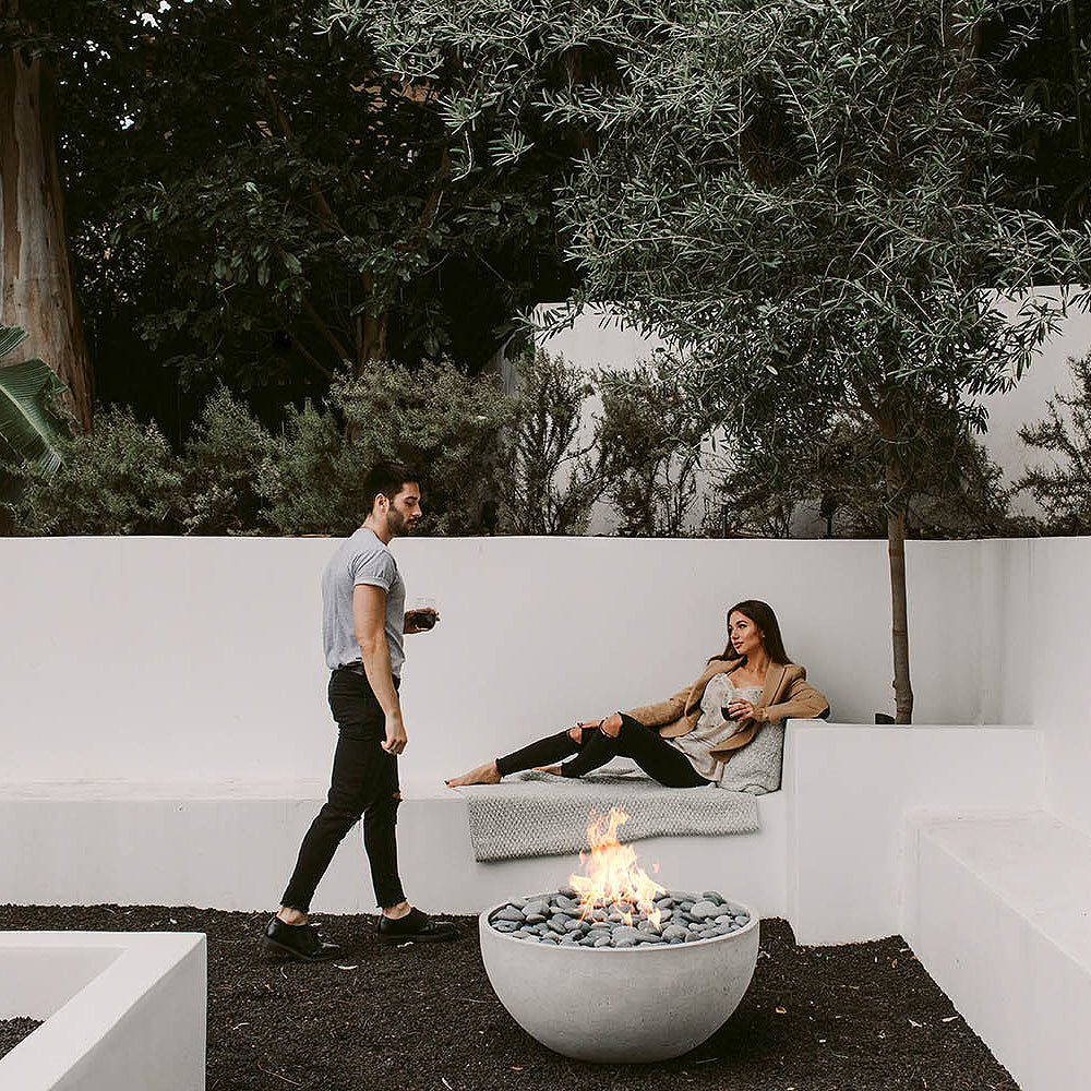 Serenade 32" Round Concrete Gas Fire Bowl