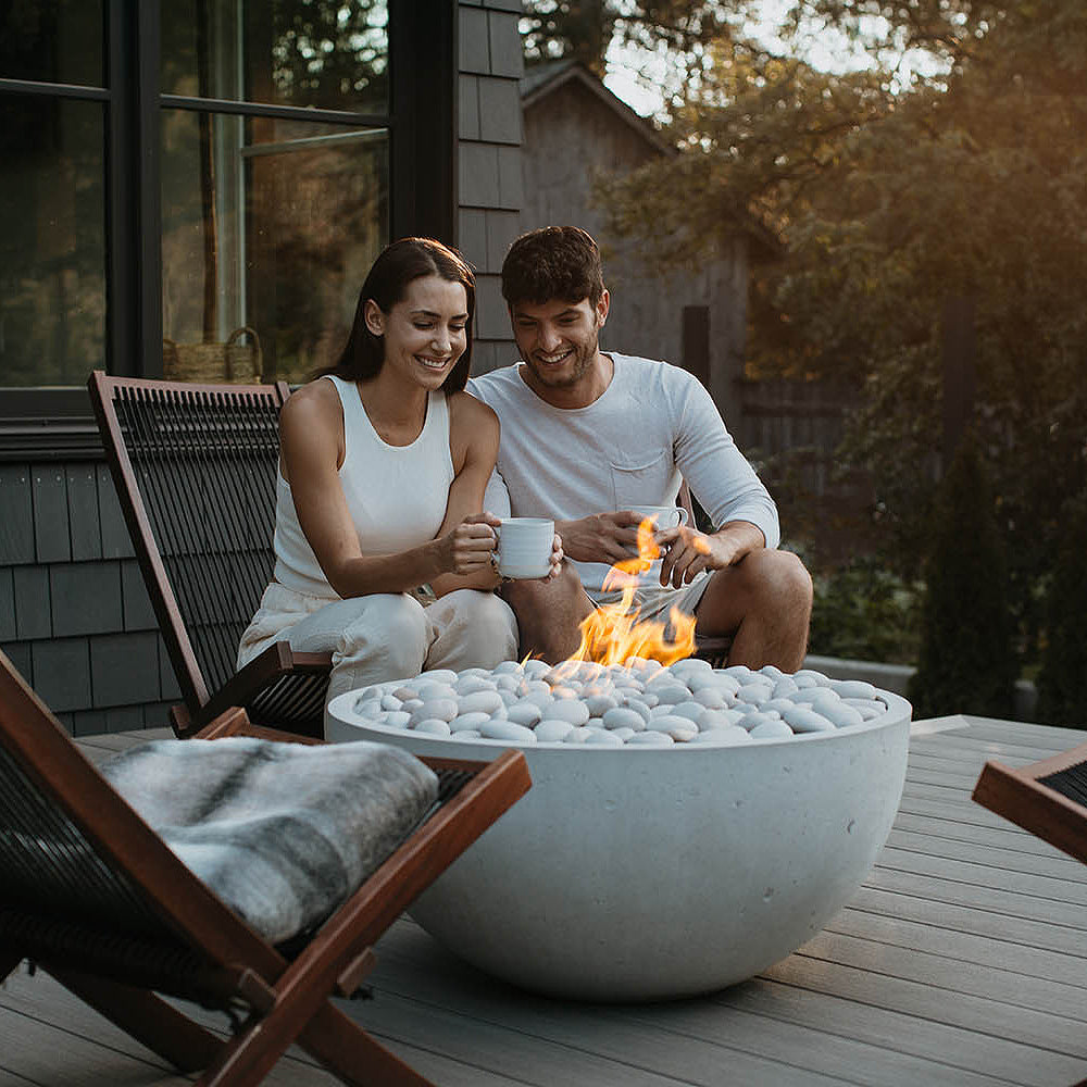 Serenade 32" Round Concrete Gas Fire Bowl