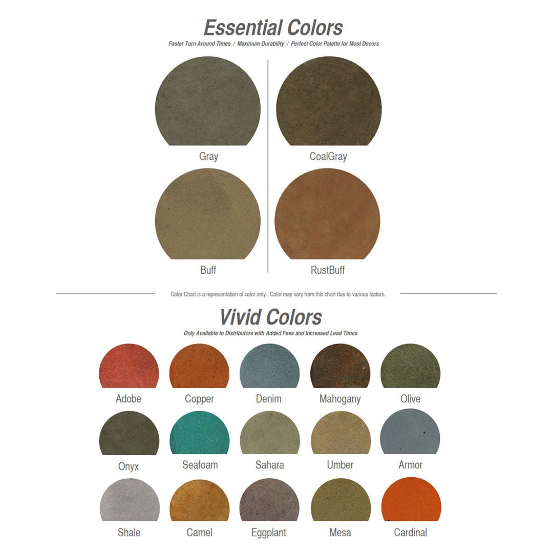 Slick Rock Concrete Fire Bowl Color Sample - Outdoor Fire and Patio