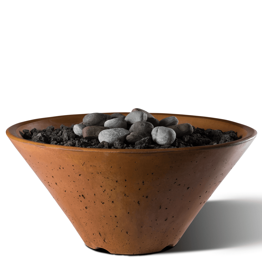 Slick Rock Concrete Fire Bowl - Ridgeline Conical - Outdoor Fire and Patio