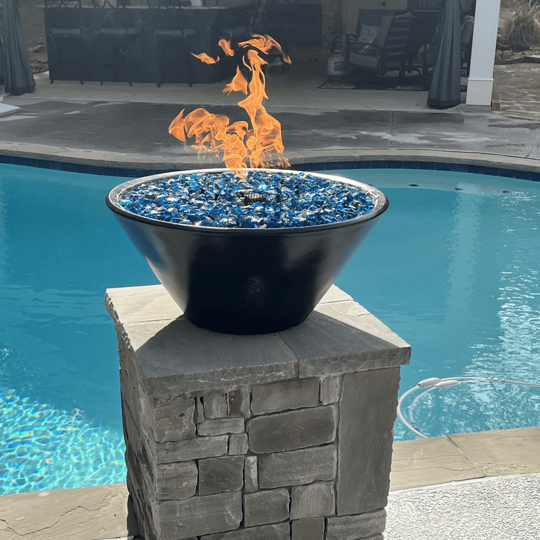Slick Rock Concrete Fire Bowl - Ridgeline Conical - Outdoor Fire and Patio