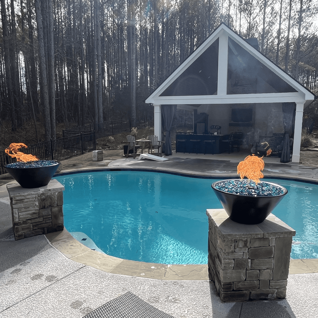 Slick Rock Concrete Fire Bowl - Ridgeline Conical - Outdoor Fire and Patio