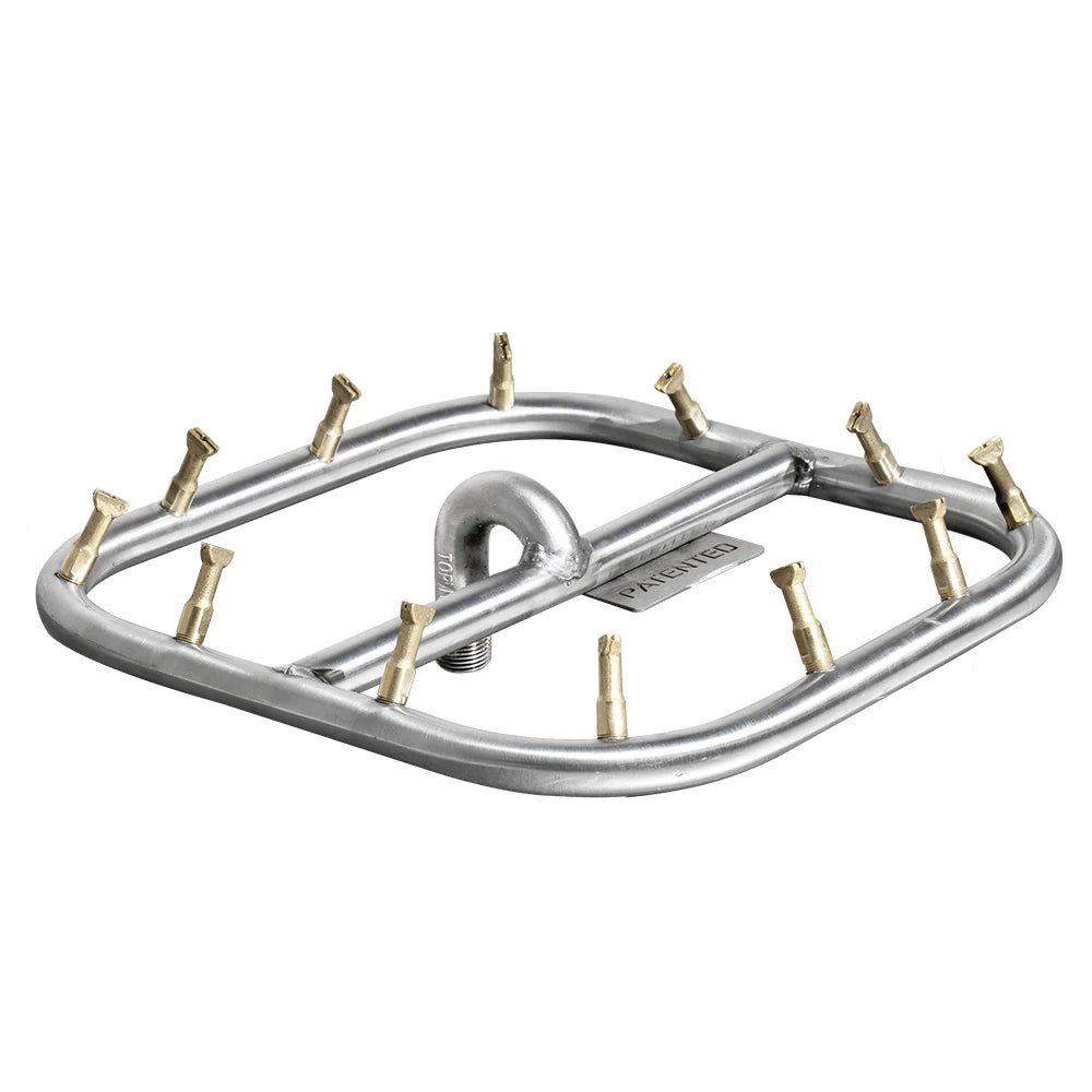 Square Stainless Steel Bullet Burner - Outdoor Fire & Patio
