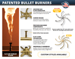 Load image into Gallery viewer, Triple 'S' Stainless Steel Bullet Burner - Outdoor Fire &amp; Patio