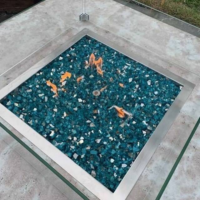 1/2" Azuria Reflective Fire Glass - Outdoor Fire and Patio