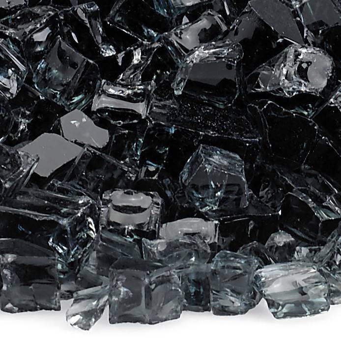 1/2" Black Fire Glass - Outdoor Fire and Patio