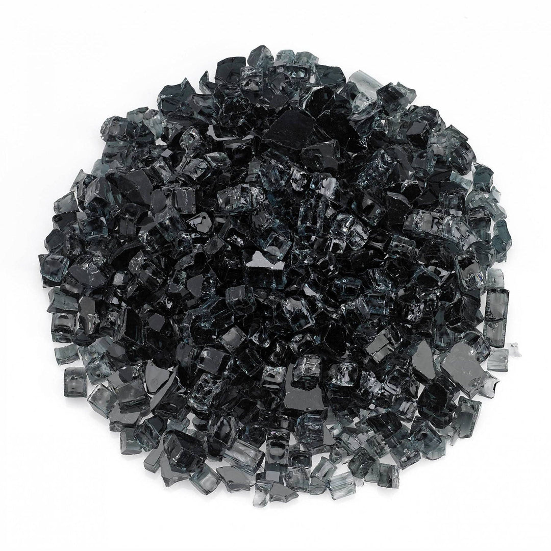 1/2" Black Fire Glass - Outdoor Fire and Patio