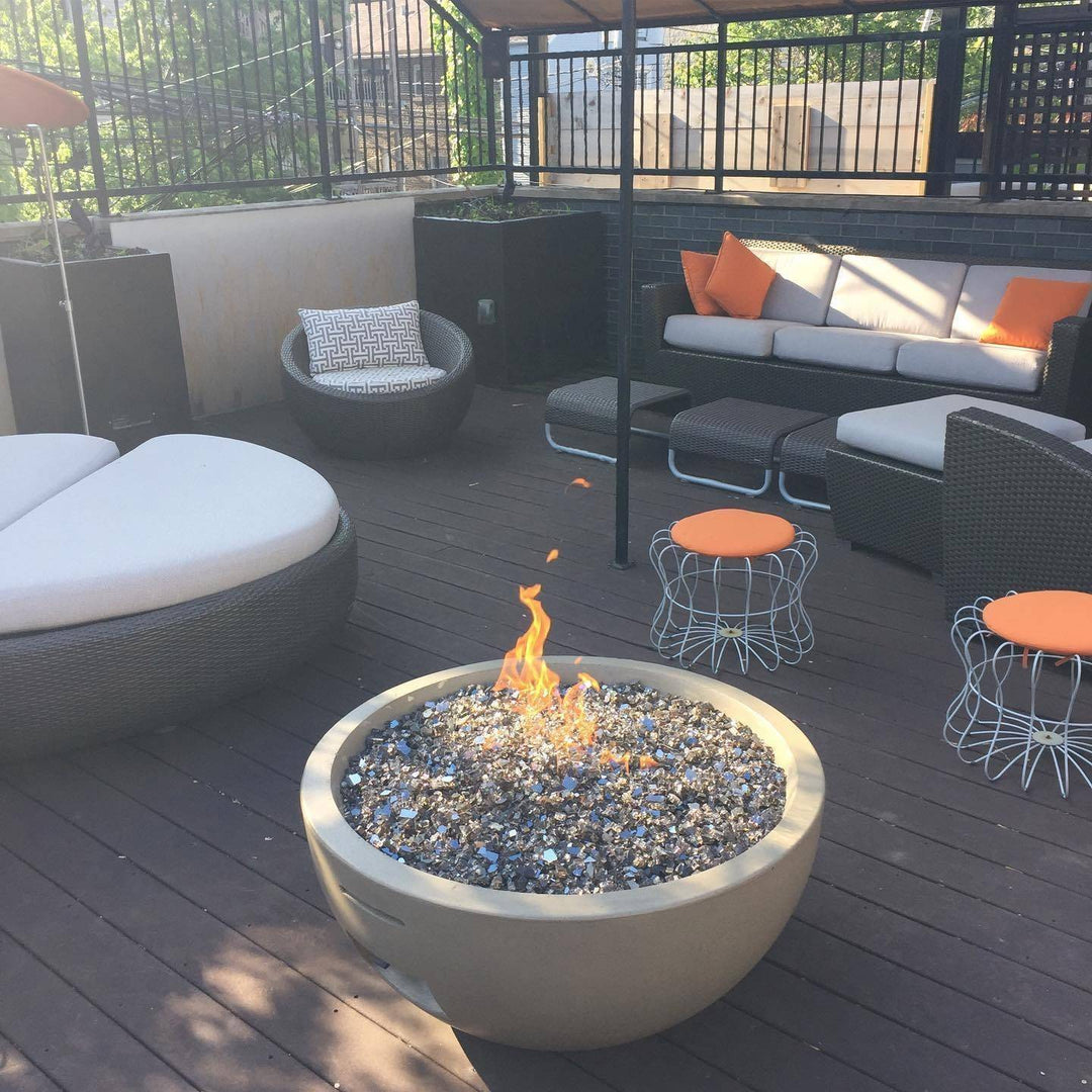 1/2" Bronze Reflective Fire Glass - Outdoor Fire and Patio
