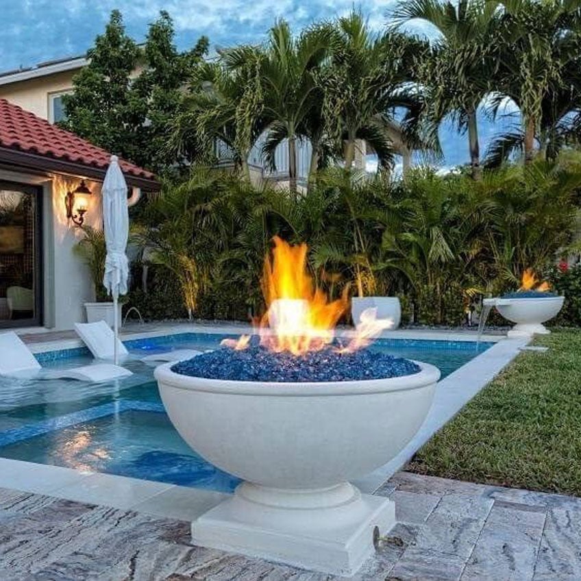1/2" Pacific Blue Fire Glass - Outdoor Fire and Patio