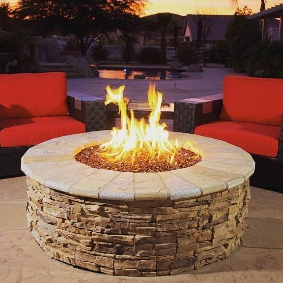 1/4" Copper Fire Glass - Outdoor Fire and Patio
