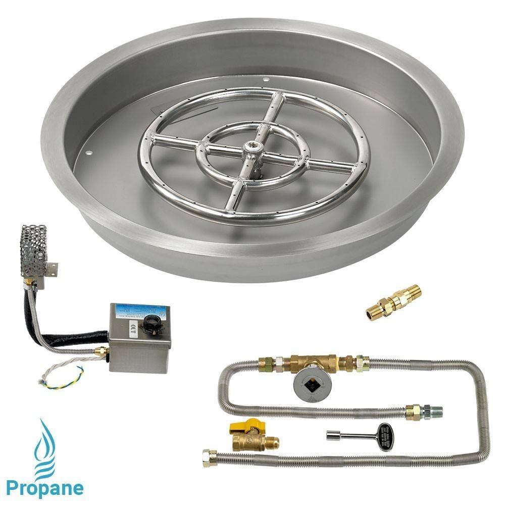 19" Drop in Burner Pan. Round. Automated - Outdoor Fire and Patio