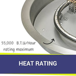 Load image into Gallery viewer, 19" Round Stainless Steel Drop - in Fire Pit Pan With Flame Sensor Ignition kit - CSA Certified - Outdoor Fire and Patio