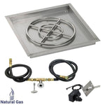 Load image into Gallery viewer, 18&quot; Drop in Burner Pan. Square. Spark Ignition
