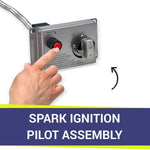 Load image into Gallery viewer, 25" Round Stainless Steel Drop - in Fire Pit Pan With Flame Sensor Ignition kit - CSA Certified - Outdoor Fire and Patio