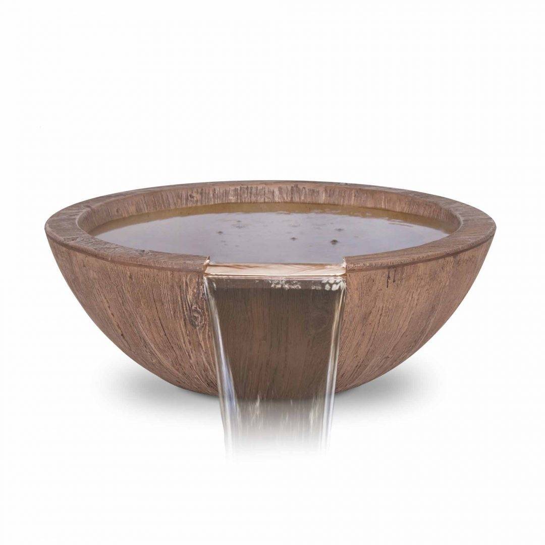 27" Sedona Pool Water Bowl Wood Grain - Outdoor Fire and Patio