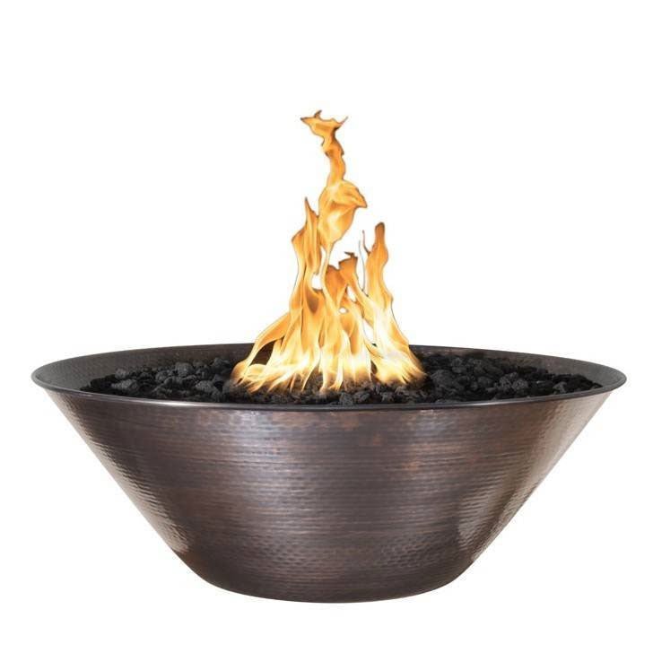 31" Remi Copper Fire Bowl - Hammered Copper - Outdoor Fire and Patio