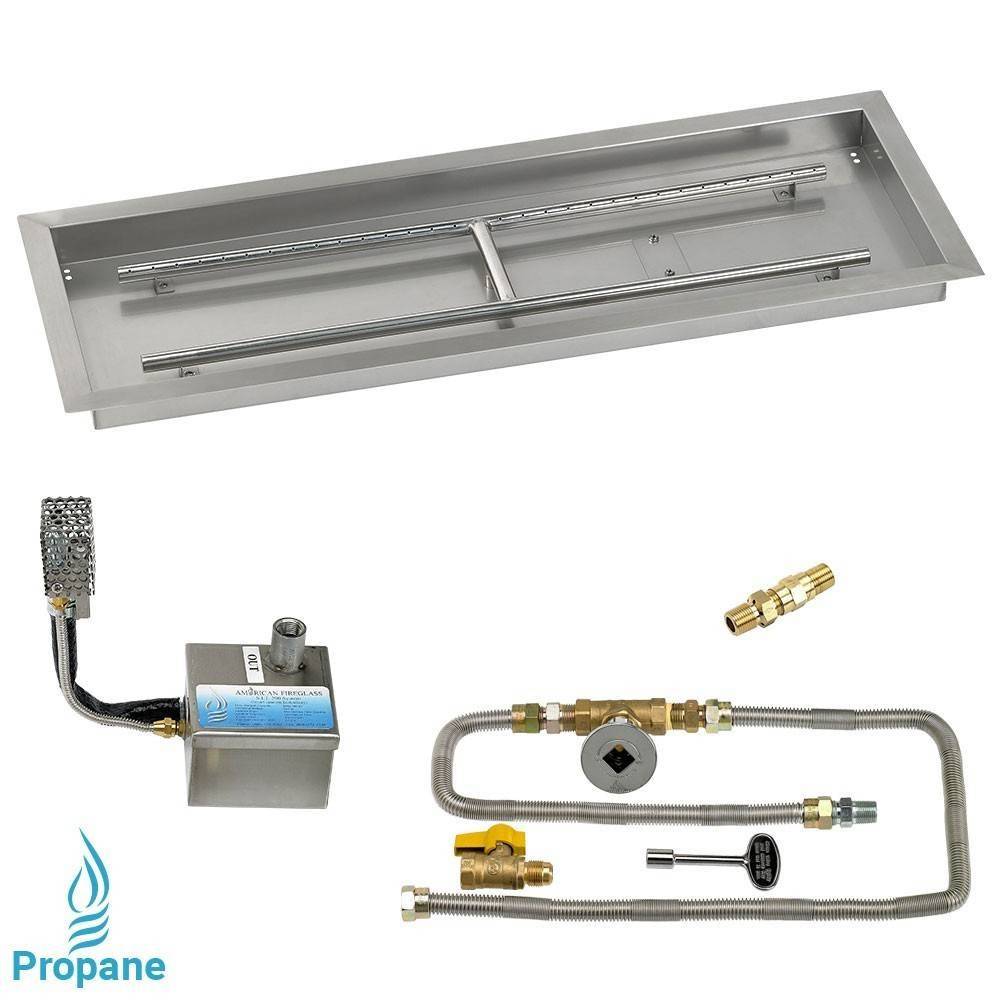 36" x 12" Drop in Pan. Rectangular. Automated - Outdoor Fire and Patio