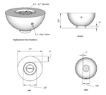 Load image into Gallery viewer, 37" Sienna Fire Pit Table - Outdoor Fire and Patio
