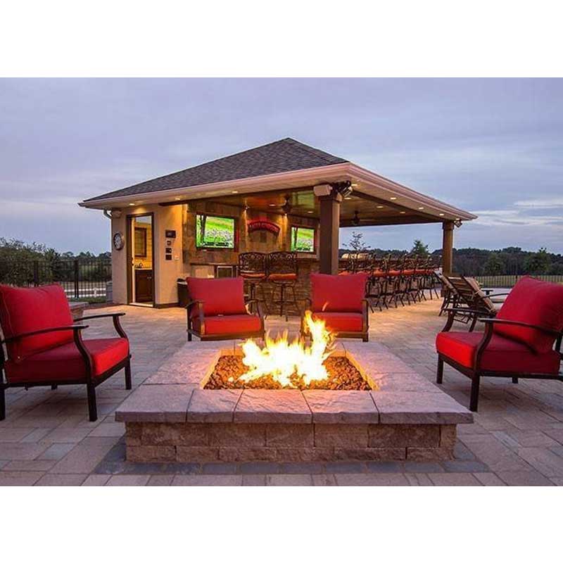 45" Square Ready to Finish Package with 18" Penta Torpedo Burner - Outdoor Fire and Patio