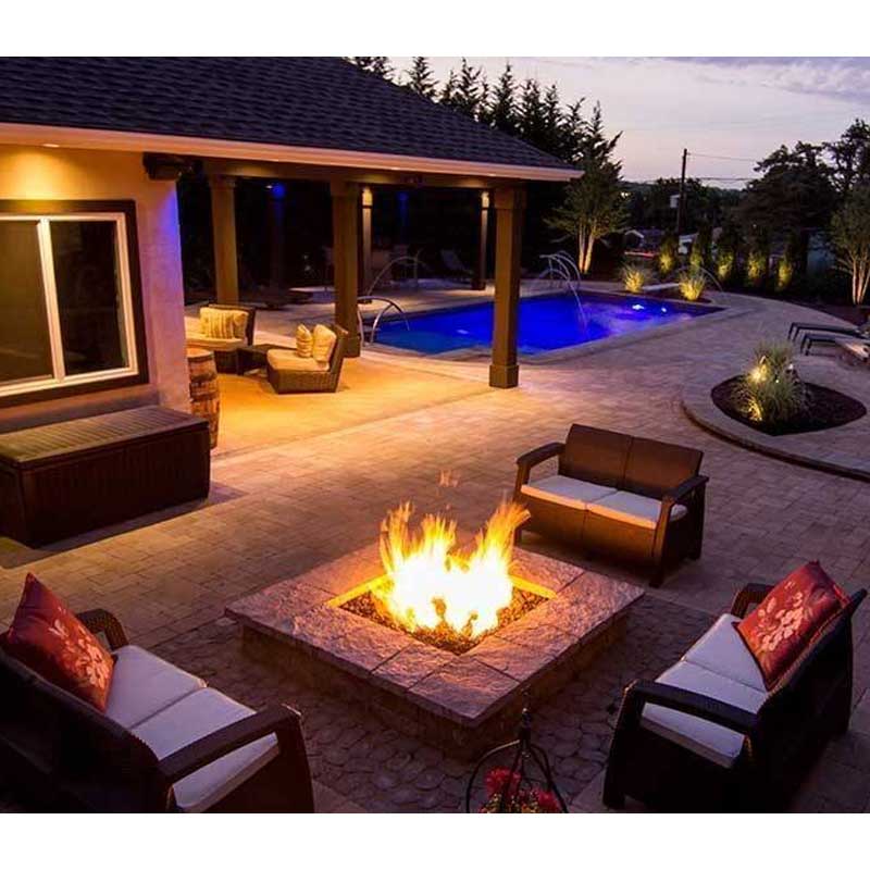 45" Square Ready to Finish Package with 18" Penta Torpedo Burner - Outdoor Fire and Patio