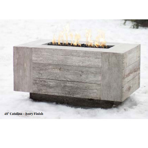 Catalina Wood Grain Fire Pit Table Large Size