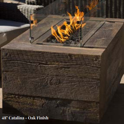 Catalina Wood Grain Fire Pit Table
