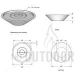Load image into Gallery viewer, Cazo Fire Pit Table Thin Rim