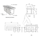 Load image into Gallery viewer, 60" Linear Ramona Fire Pit Table - Outdoor Fire and Patio